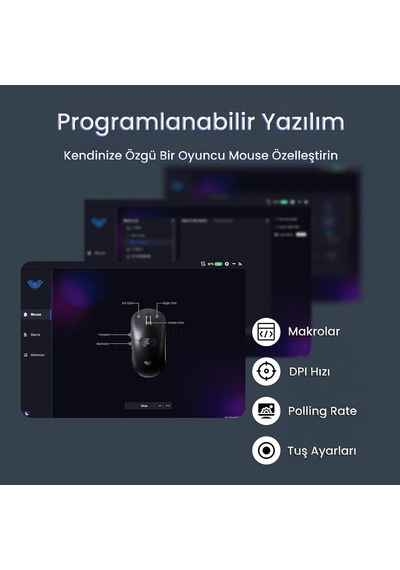 Sc390 Paw3311 Sensör 20000 Dpı 1000hz Kablolu Ve Kablosuz Gaming Oyuncu Mouse Beyaz