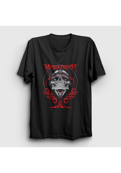 Presmono Unisex Bolt Megadeth T-shirt Siyah