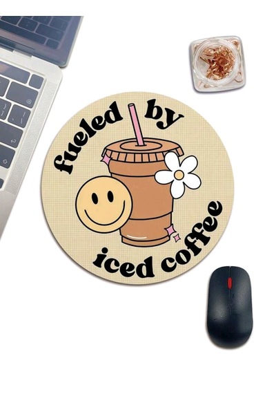 Fueled By İced Coffee Yazılı Mouse Pad