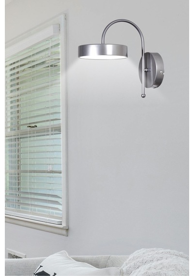 Jodi Modern Gri Renk Beyaz Işıklı Ledli Banyo Mutfak Salon Ledli Duvar Aplik Pilli Değildir Gri Gri