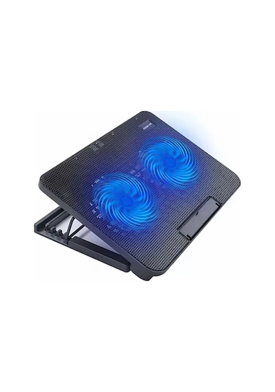 Laptop Soğutucu Stand Çift Fanlı 17 İnç Uyumlu Ayarlanabilir Notebook Altlığı