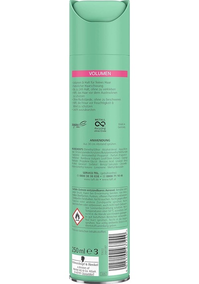Schwarzkopf Volume No.4 İnce Saçlar İçin Hacim Veren Saç Spreyi 250 Ml