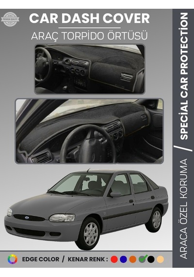 Ford Escort 1995-2000 Torpido Örtüsü Ön Panel Koruma Tam Uyum Çatlamayı Önler Kolay Montaj - 865 Stiloto