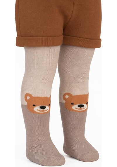 Civil Baby Face Bear Havlu 6- Bebek Erkek Külotlu Çorap - Bej