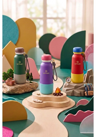 Emsan Thermos Bottle Çelik Sızdırmaz Termos 500 Ml Mor Purple