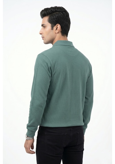 Dynamo Erkek Mevsimlik Polo Yaka Cepli Sweatshirt Bgl-st05366 Yeşil