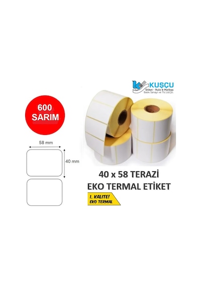 Terazi Etiketi 40x58 600'lü Sarım A Kalite Diğer