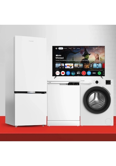 Arçelik 270475 MB - 8100 MX - A 600 B - A 750 C Netflix Tv'li Beyaz Çeyiz Paketi
