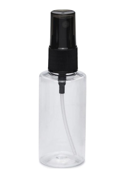 Siyah Sprey Başlıklı Boş Şeffaf Plastik Şişe 100 x 50 ML