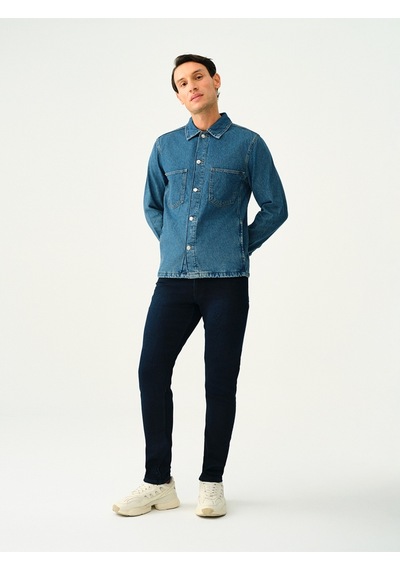 Oversize Fit Erkek Ceket Denim