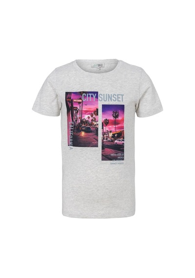 Brz Kıds Brz Kids Sunset Baskılı Erkek Çocuk Kısa Kollu T-shirt-gri Gri