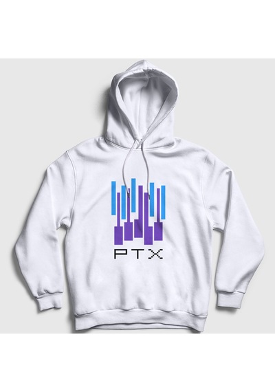 Presmono Unisex Ptx Pentatonix Kapüşonlu Sweatshirt Beyaz
