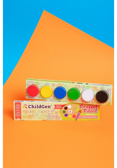 Childgen Doğal Proje Boyası 6x25ml Renkli