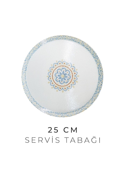Kitchen Life 12 Parça 4 Kişilik Mosaik Porselen Yemek Takımı  - New Bone  Yemek Seti
