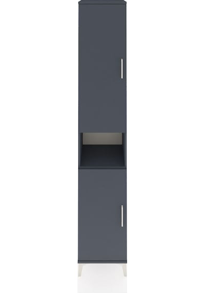 Hyperion Dolap 5 Raflı 2 Kapaklı Tek Askılı 44x44x243 Antrasit-antrasit Antrasit