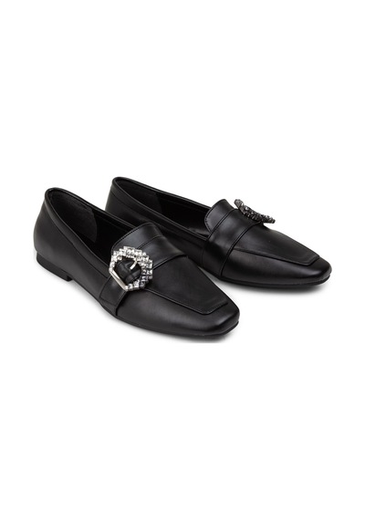 Deery Siyah Kadın Tokalı Loafer Ayakkabı - K1211zsyhc01 Siyah