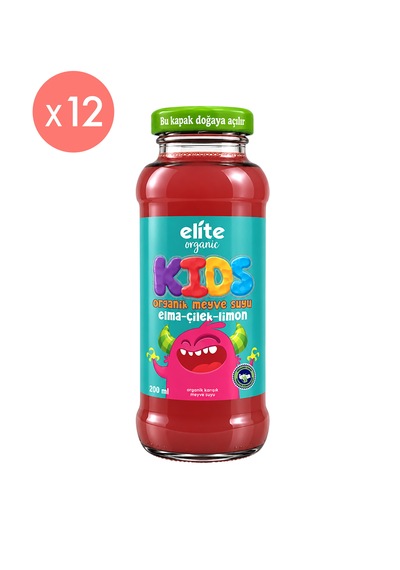 12'li Kids Organik Elma-çilek-limon Meyve Suyu 200 Ml