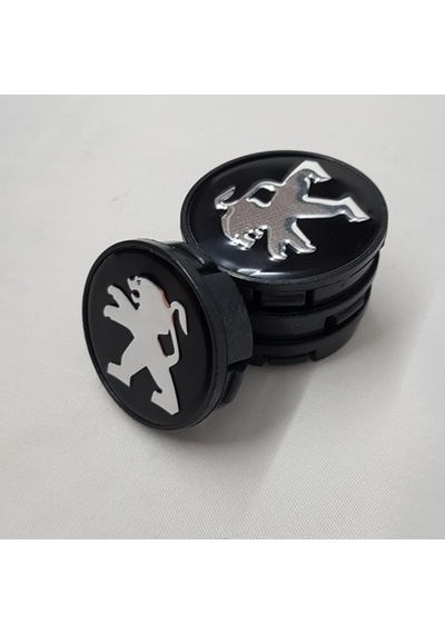 Jant Göbeği Peugeot 58/55 55Mm Yuva 4Lü Set Siyah Kabartmalı