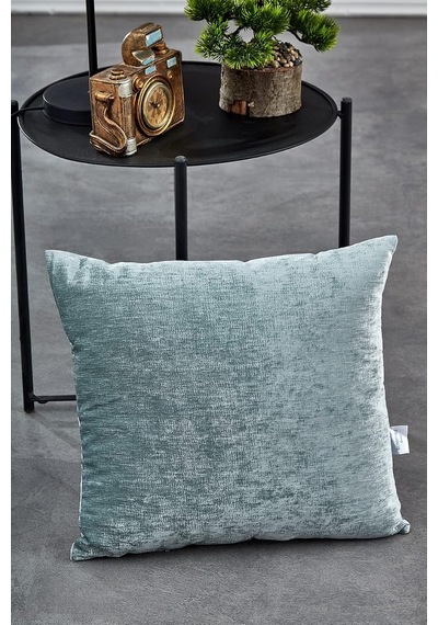 Düz Mavi İç Dolgulu Kırlent 45x45cm / 2 Adet Çok Renkli