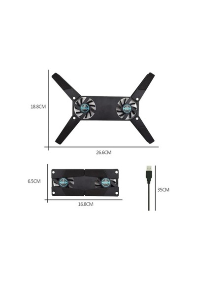 Dodes Katlanabilir Laptop Soğutucu 2 Fanlı