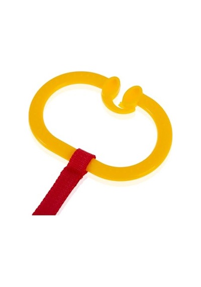 Babyjem Çıngıraklı Puset Halkası Sarı Oval Açık Gri