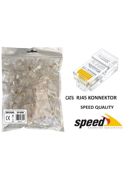 Speed Sp-u100 Cat6 Rj45 Konnektör 100 Adet