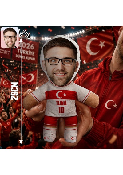 Bk Gift Kişiye Özel Türkiye Taraftar Temalı 2026 Dünya Kupası Tasarımlı Bebek Yastık -2, Tek Yürek Milli Takım Ruhu Çok Renkli
