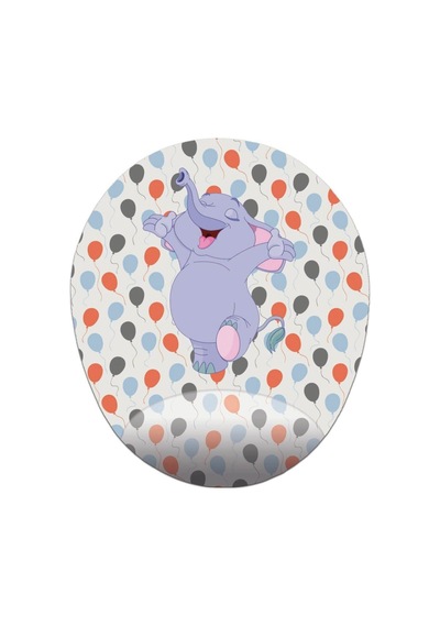 Yavru Fil Ve Uçan Renkli Balonlar - Bilek Destekli Tasarım Mousepad 20x23 Cm
