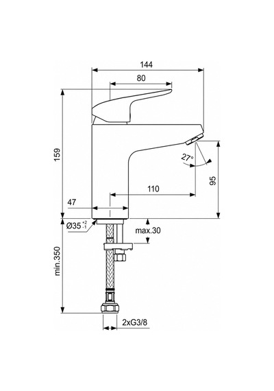 Ceraflex Grande Lavabo Bataryası Krom B1714aa