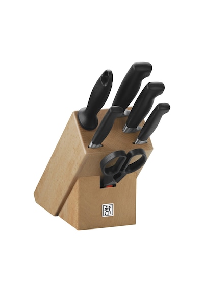 Zwilling Four Star Blok Bıçak Seti Kayın Ağacı 7 Parça Siyah