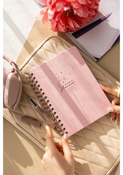 A5 Spiralli Süresiz Planlayıcı Ajanda - Pembe Pembe