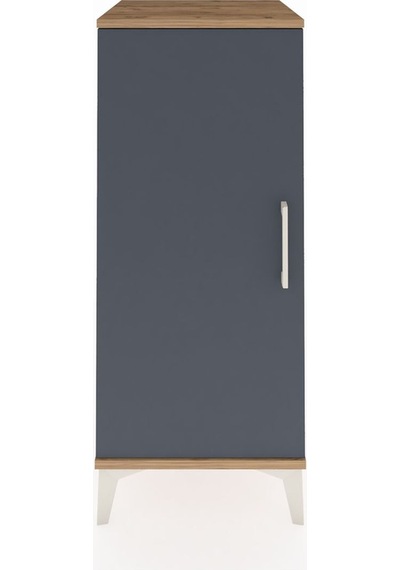 Hyperion Komodin Tek Raflı Tek Kapaklı 44x44x106 Çam-antrasit Çam