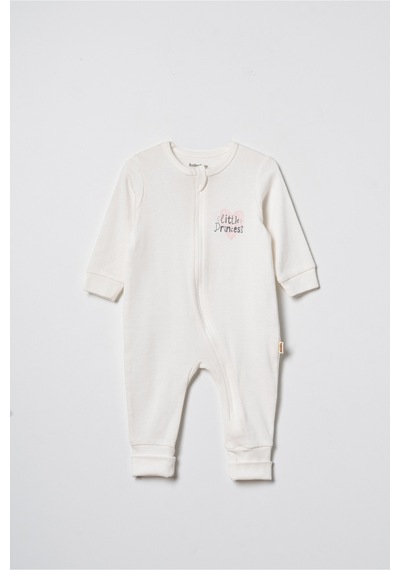 Babycosy Organic Wear %100 Organik Pamuk,ribana Kız Bebek Tulum Little Princess Baskılı-yenidoğan Ve Bebek Serisi Ekru Babycosy Organic Wear %100 Organik Pamuk,ribana Kız Bebek Tulum Little Princess Baskılı-yenidoğan Ve Bebek Serisi Ekru
