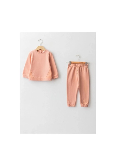 LC Waikiki Lcw Baby Mercan Bisiklet Yaka Uzun Kollu Pamuklu Kız Bebek Sweatshirt Ve Pantolon 2'li Takım Çok Renkli LC Waikiki Lcw Baby Mercan Bisiklet Yaka Uzun Kollu Pamuklu Kız Bebek Sweatshirt Ve Pantolon 2'li Takım Çok Renkli