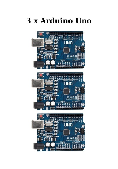 Arduino Uno R3 Klon 3'lü Set Ch340 + Usb Kablo  Örnek Kod + Türkçe Anlatım