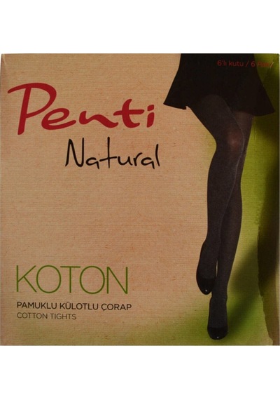 2'li Paket Siyah Natural Koton Pamuklu Külotlu Çorap Siyah