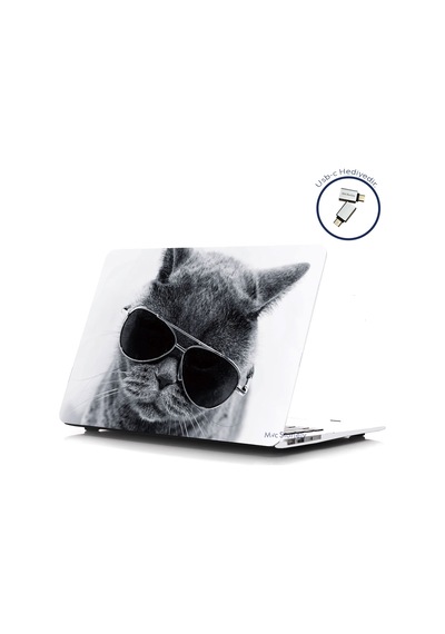 Apple Uyumlu MacBook Air M1 Kılıf 13 İnç Cat01nl Touchıd'li M1 Air A2337 A2179 A1932 İle Füme
