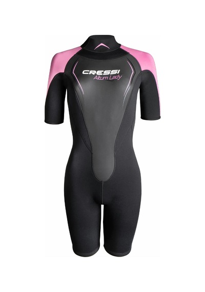 Cressi Altum Lady Shorty Yüzme Elbisesi Black - Pınk 3mm - L Çok Renkli