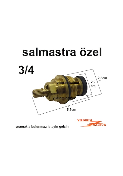 ÖZEL SALMASTRA 3/4 GENİŞ TİP PRİNÇ SALMASTRA ŞİŞMAN