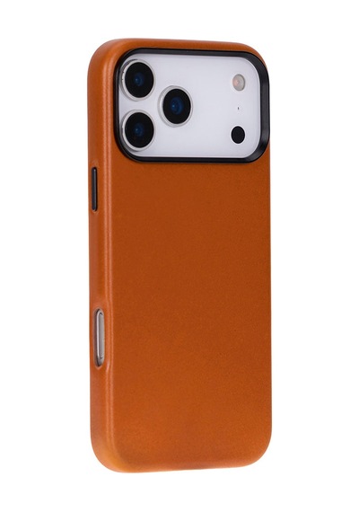 Bloomcase Premium Mono Urban Tan Apple iPhone Uyumlu 17 Pro Max/ 18 Pro Max 6.9" Hakiki Deri Magsafe Kılıf Taba