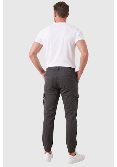 Deepsea Erkek Slim Fit Likralı Füme Kargo Cepli Jogger Pantolon İpli Bel Lastikli Paça 2600589