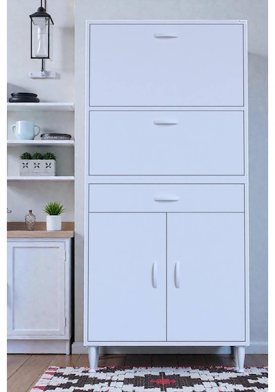 Eliusta Solaira 75 Cm Genişlik Kapaklı Mutfak Dolabı 4 Kapaklı, Çekmeceli Çok Amaçlı Mutfak/banyo Dolabı Beyaz Eliusta Solaira 75 Cm Genişlik Kapaklı Mutfak Dolabı 4 Kapaklı, Çekmeceli Çok Amaçlı Mutfak/banyo Dolabı Beyaz
