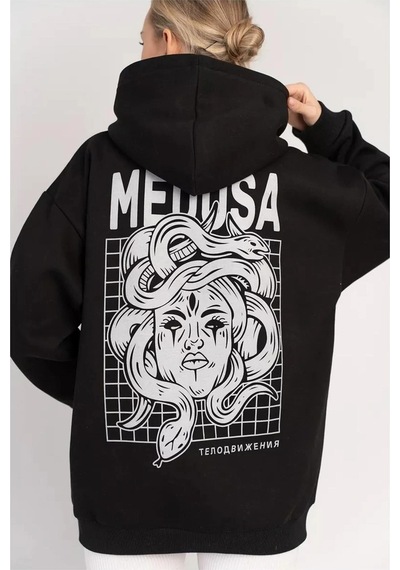 Startmore Unisex Medusa Sweatshirt Beyaz Siyah