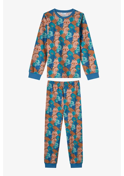 Penti Erkek Çocuk Capy&dino Together Pamuklu Uzun Kollu 2li Pijama Takımı Çok Renkli