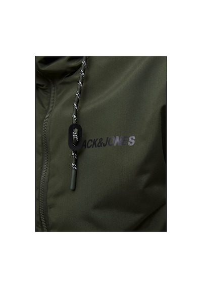 Jack & Jones Jjerush Hood Bomber Noos Siyah-yeşil Erkek Mont 12200208