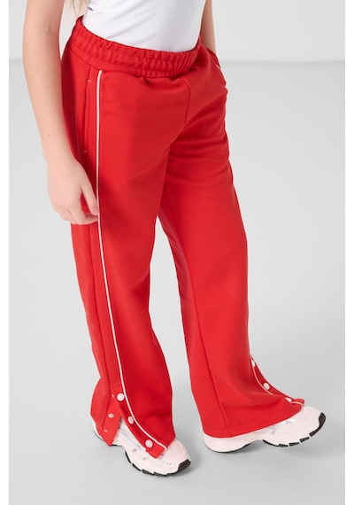 Tommylife Fiesta Geniş Paça Çıt Çıt Detaylı Kız Çocuk Palazzo Pantolon - 75199 Kırmızı