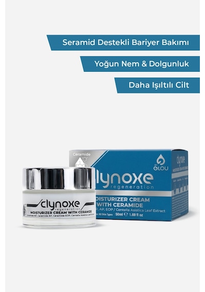 Clynoxe Moisturizer Cream With Ceramide, Seramid Destekli Yoğun Nemlendirici Günlük Bakım Kremi 50 Ml