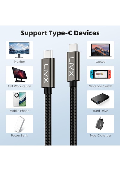 Ultra Usb C To Usb C Kablo 240w Pd 3.1 Hızlı Şarj, 20gbps Veri Transferi, 4k 60hz Görüntü Aktarımı, Usb 3.2 Gen2 Type-c Kablo Ult 300, Santimetre