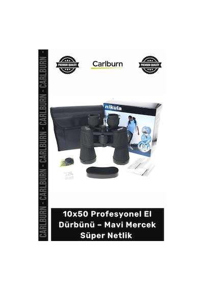 Dürbün Su Geçirmez Nikula 10x50 Profesyonel El Dürbünü Mavi Mercek Süper Netlik 1000m/56m Çok Renkli