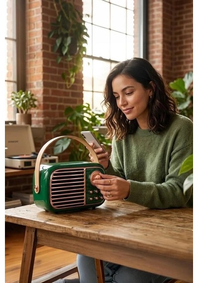 Özel Üretim Torima Bluetooth Hoparlör Bts-1956 Yeşil Hediyelik Dekor Taşınabilir